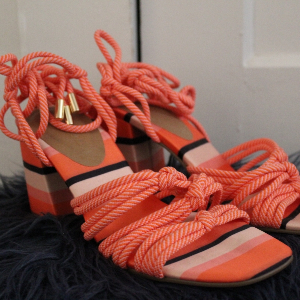 ASOS multi color heeled sandals